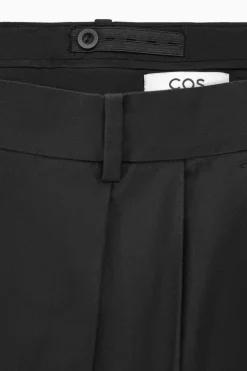 Sale COS RELAXED TAILORED WIDE-LEG PANTS BLACK