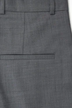 Sale COS RELAXED TAILORED WOOL WIDE-LEG PANTS GRAY MÉLANGE