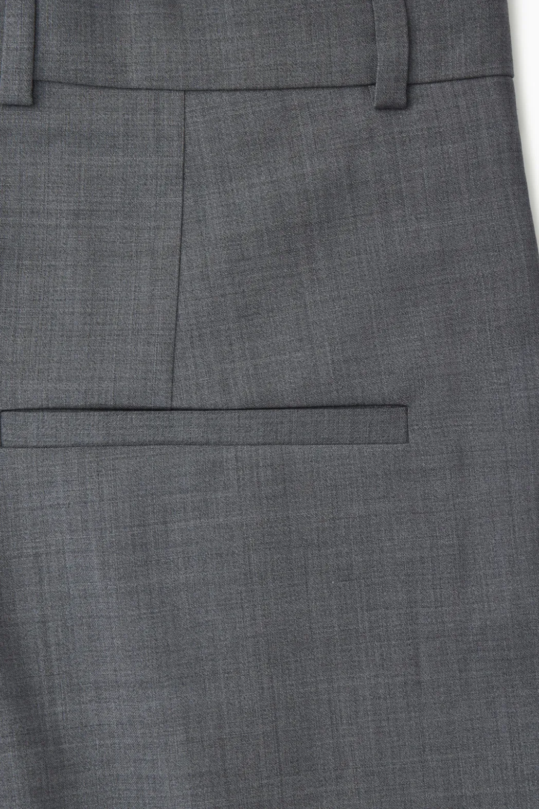 Sale COS RELAXED TAILORED WOOL WIDE-LEG PANTS GRAY MÉLANGE
