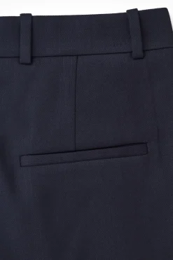 Online COS RELAXED TAILORED WOOL WIDE-LEG PANTS NAVY