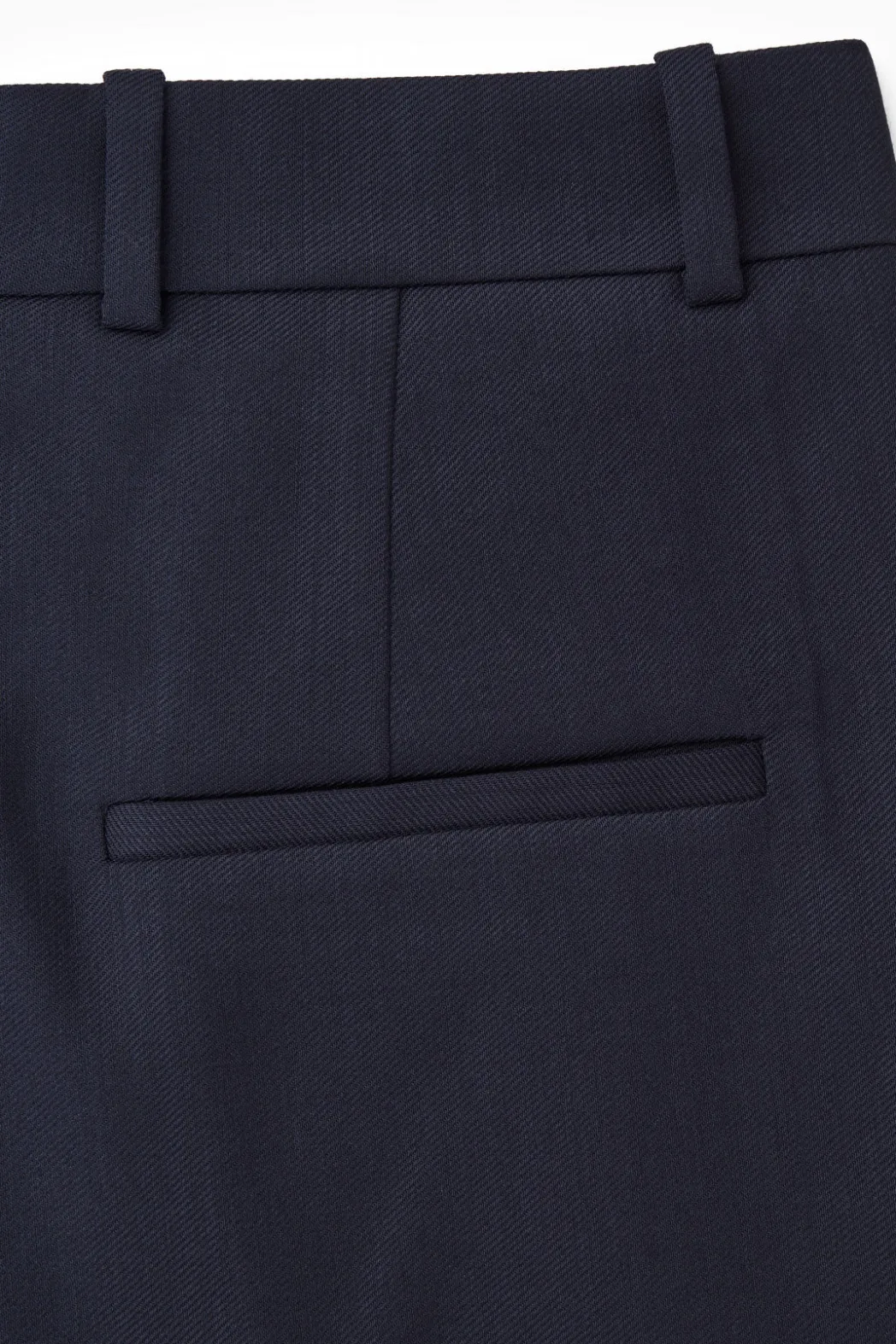 Online COS RELAXED TAILORED WOOL WIDE-LEG PANTS NAVY