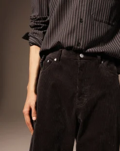 Best COS RELAXED TWILL SHIRT BROWN / STRIPED