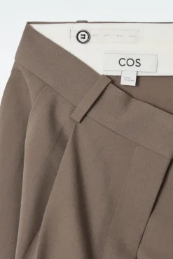 Online COS RELAXED TWILL WIDE-LEG PANTS MOLE