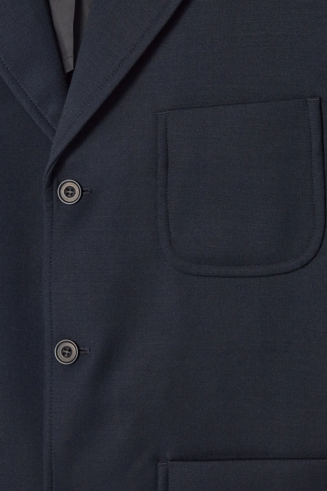 Discount COS RELAXED UNSTRUCTURED MERINO WOOL-BLEND BLAZER NAVY
