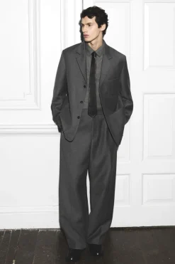 Hot COS RELAXED UNSTRUCTURED MERINO WOOL-BLEND BLAZER GRAY