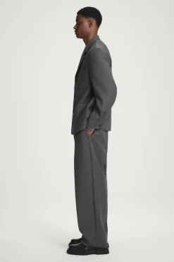 Hot COS RELAXED UNSTRUCTURED MERINO WOOL-BLEND BLAZER GRAY