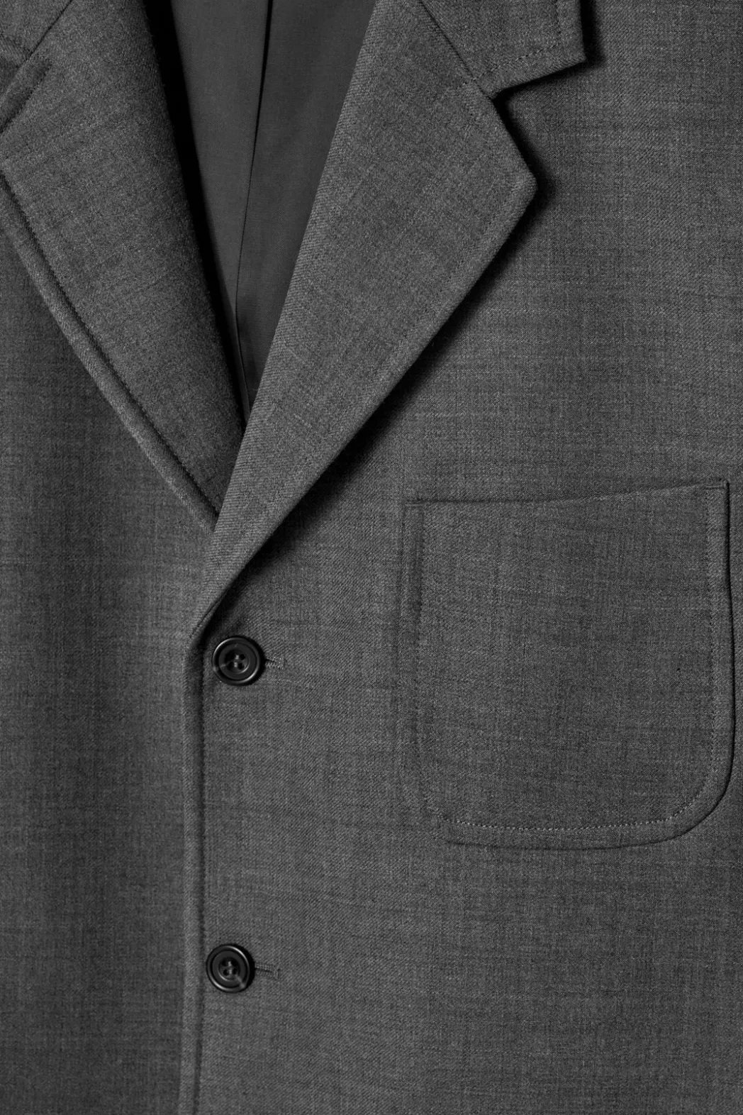 Hot COS RELAXED UNSTRUCTURED MERINO WOOL-BLEND BLAZER GRAY