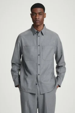 Hot COS RELAXED UTILITY SHIRT GRAY