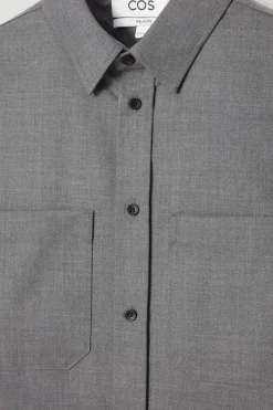 Hot COS RELAXED UTILITY SHIRT GRAY