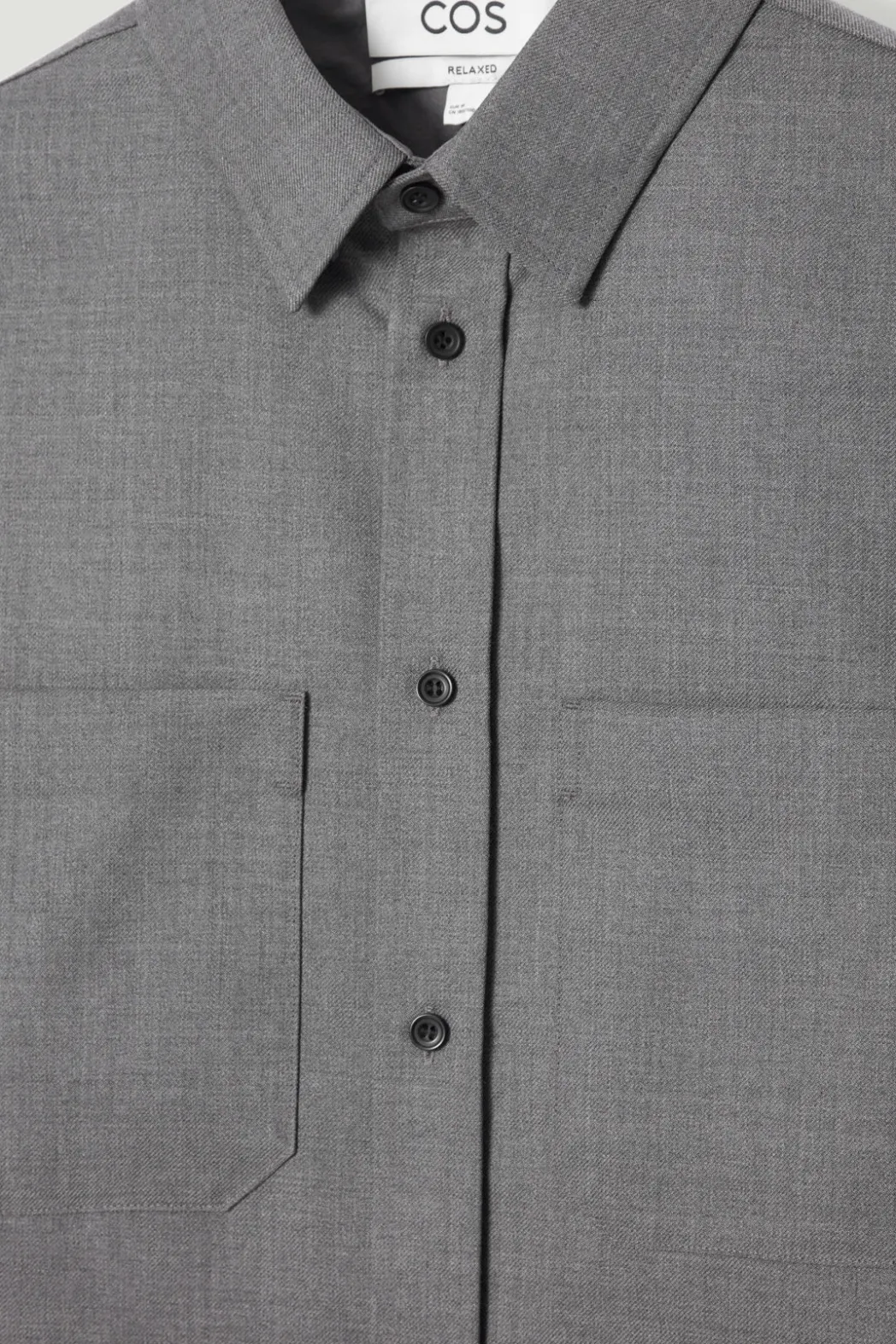 Hot COS RELAXED UTILITY SHIRT GRAY