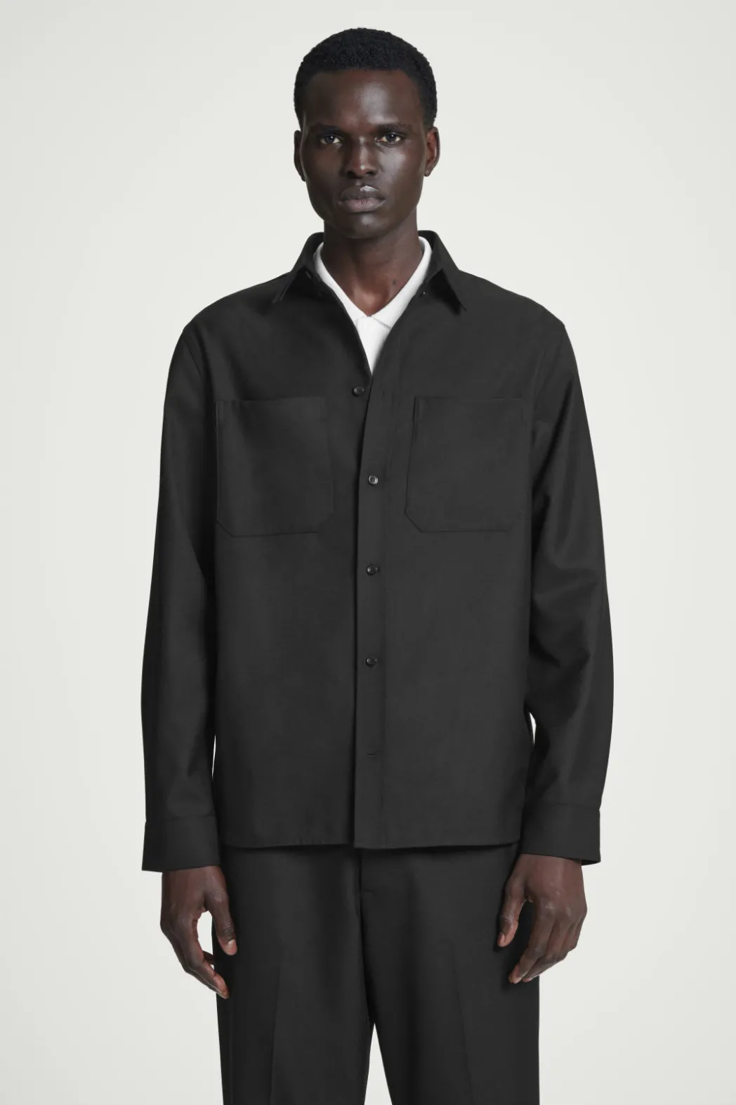 Clearance COS RELAXED UTILITY SHIRT BLACK