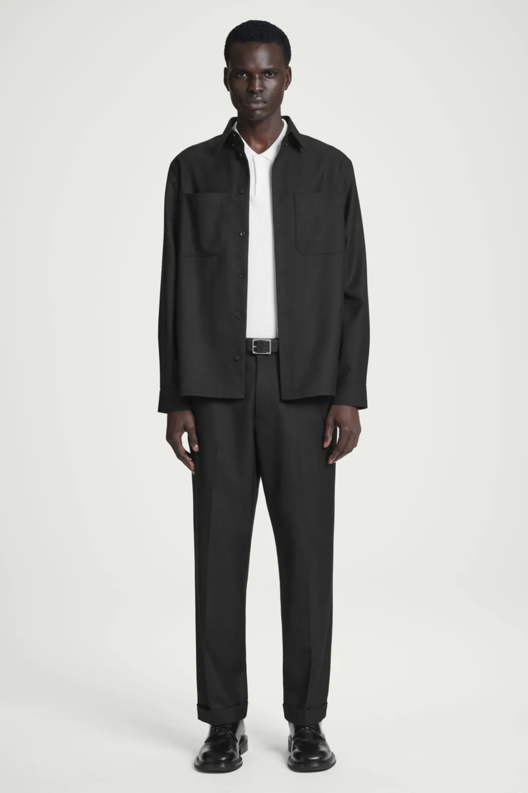 Clearance COS RELAXED UTILITY SHIRT BLACK