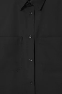 Clearance COS RELAXED UTILITY SHIRT BLACK