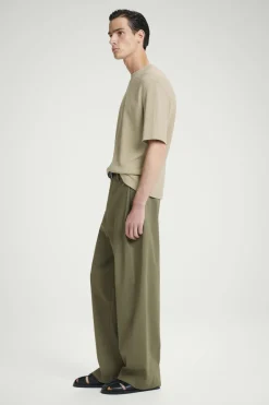 Best COS RELAXED WAFFLE-TEXTURE COTTON-JERSEY T-SHIRT STONE