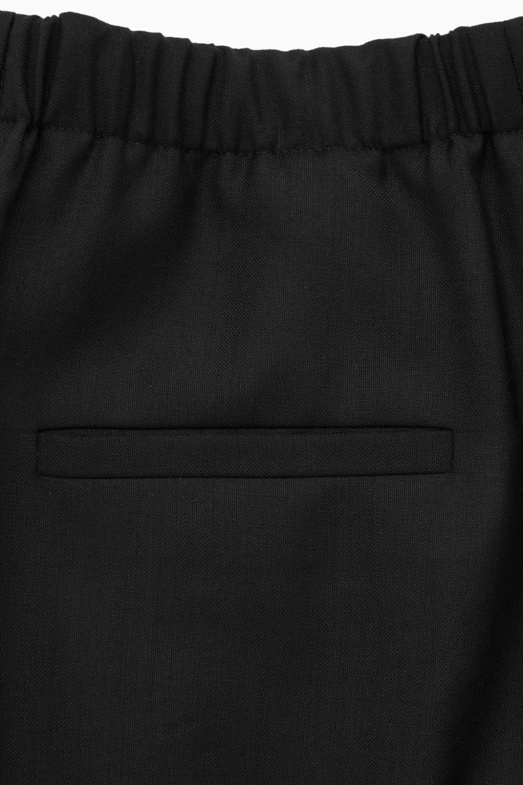 Discount COS RELAXED WOOL WIDE-LEG PANTS BLACK
