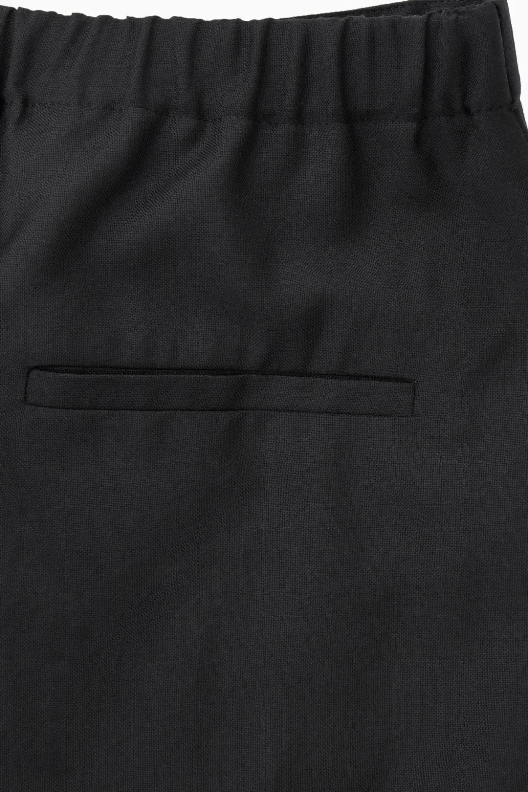 Discount COS RELAXED WOOL WIDE-LEG PANTS BLACK