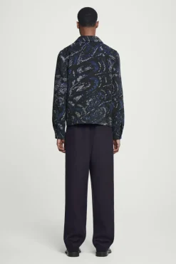 Discount COS RELAXED WOOL-BLEND JACQUARD OVERSHIRT MULTICOLORED