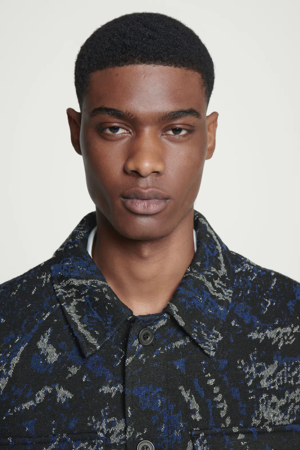 Discount COS RELAXED WOOL-BLEND JACQUARD OVERSHIRT MULTICOLORED