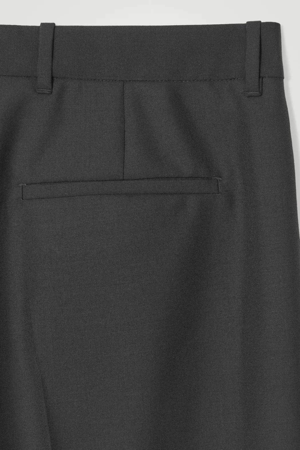 Outlet COS RELAXED WOOL-HOPSACK STRAIGHT-LEG PANTS BLACK