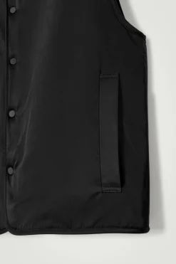 Sale COS REVERSIBLE FAUX SHEARLING GILET BLACK / BROWN