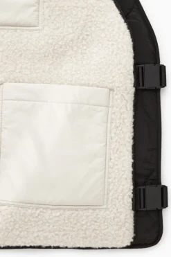 Outlet COS REVERSIBLE FLEECE-LINED UTILITY VEST BLACK