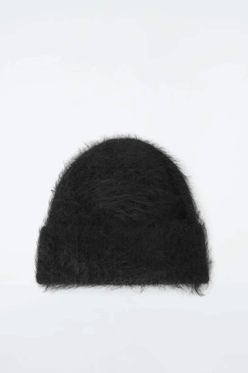 Outlet COS RIBBED MOHAIR BEANIE BLACK