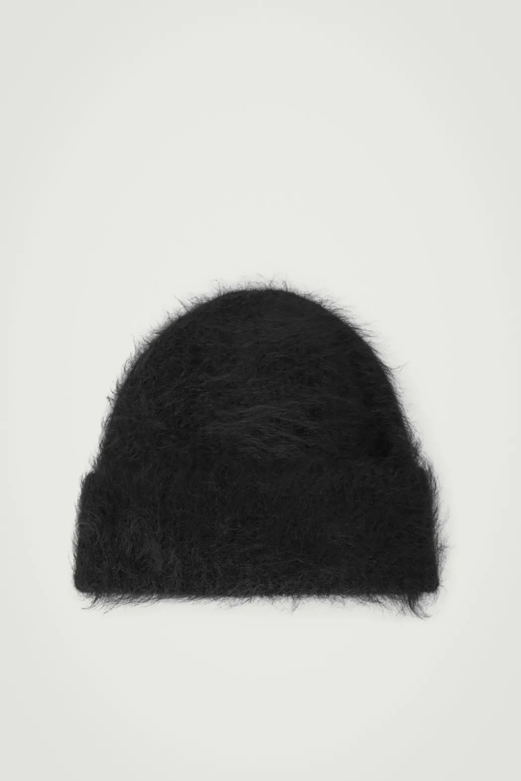 Outlet COS RIBBED MOHAIR BEANIE BLACK