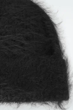 Outlet COS RIBBED MOHAIR BEANIE BLACK