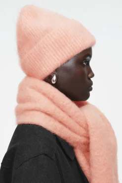 Online COS RIBBED MOHAIR BEANIE POWDER PINK