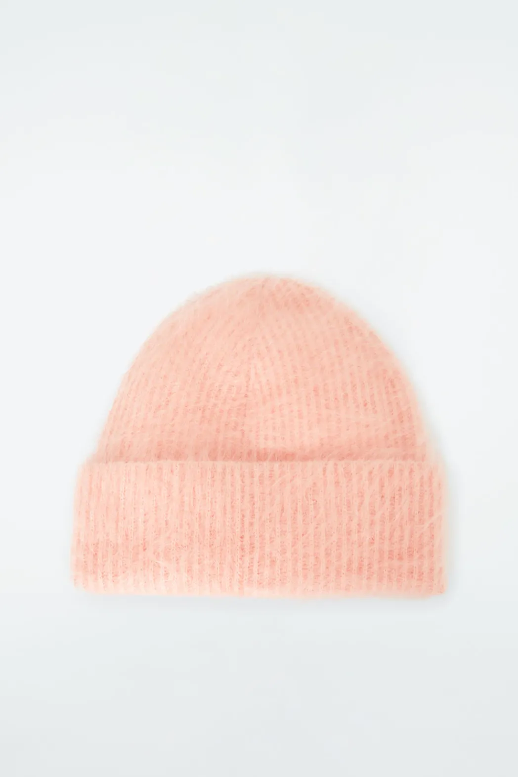 Online COS RIBBED MOHAIR BEANIE POWDER PINK