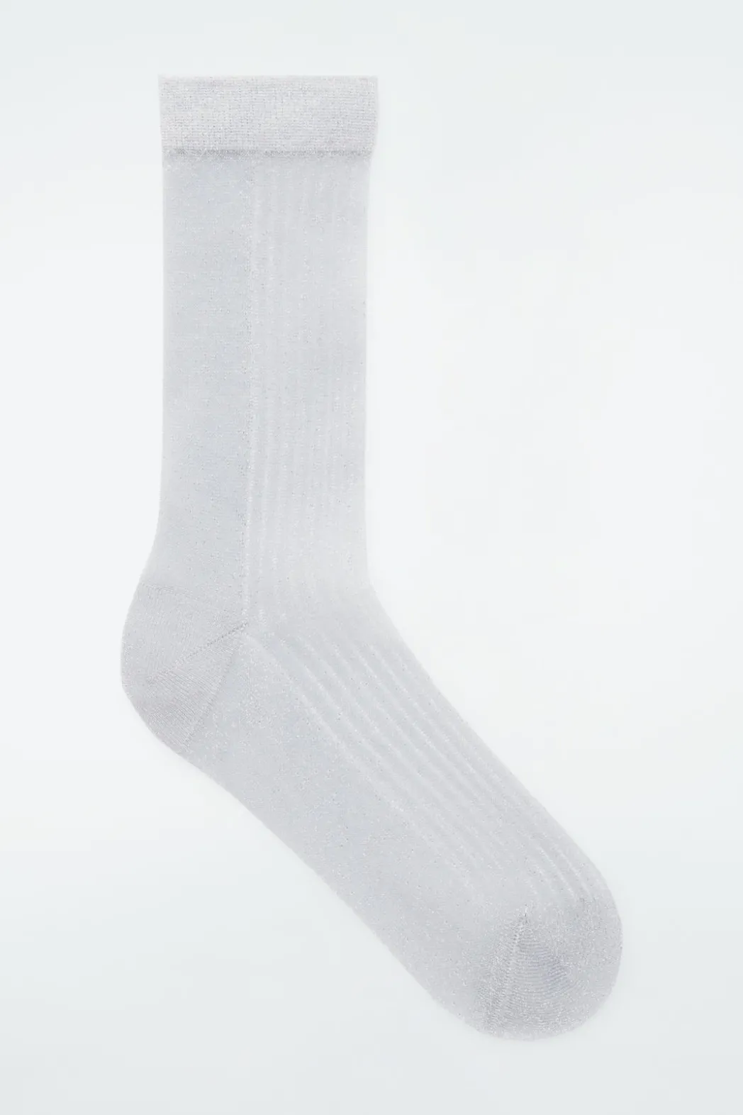 Best COS RIBBED SHEER SOCKS SILVER