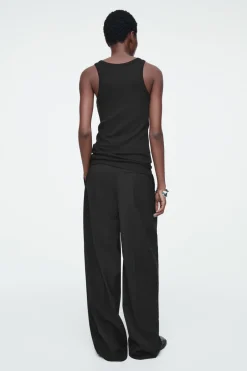 Online COS RIBBED TANK TOP black