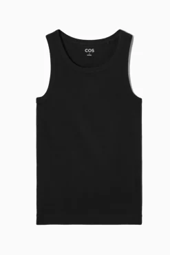 Online COS RIBBED TANK TOP black