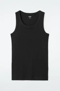 Online COS RIBBED TANK TOP black