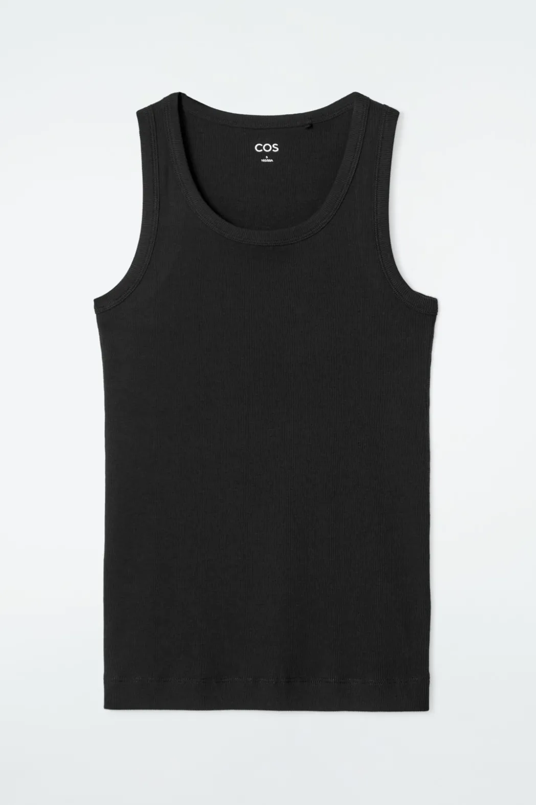 Online COS RIBBED TANK TOP black