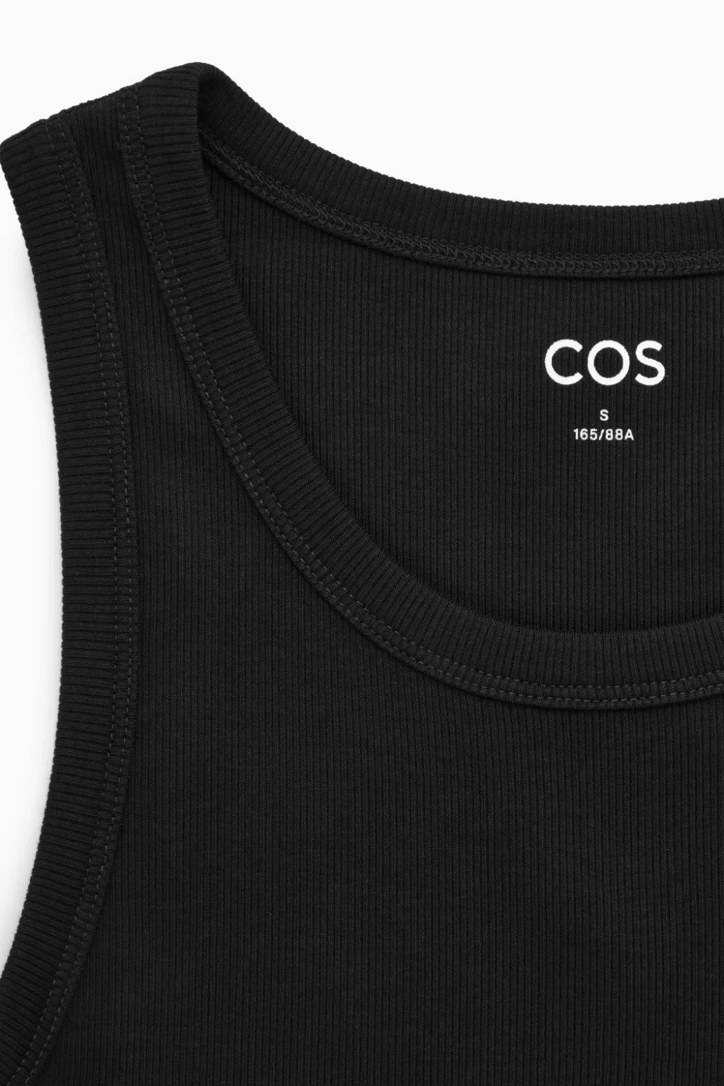 Online COS RIBBED TANK TOP black