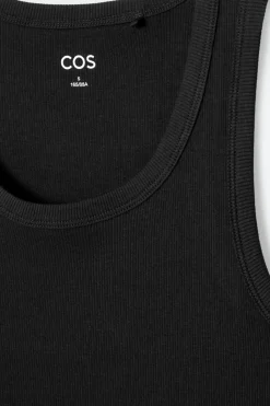 Online COS RIBBED TANK TOP black