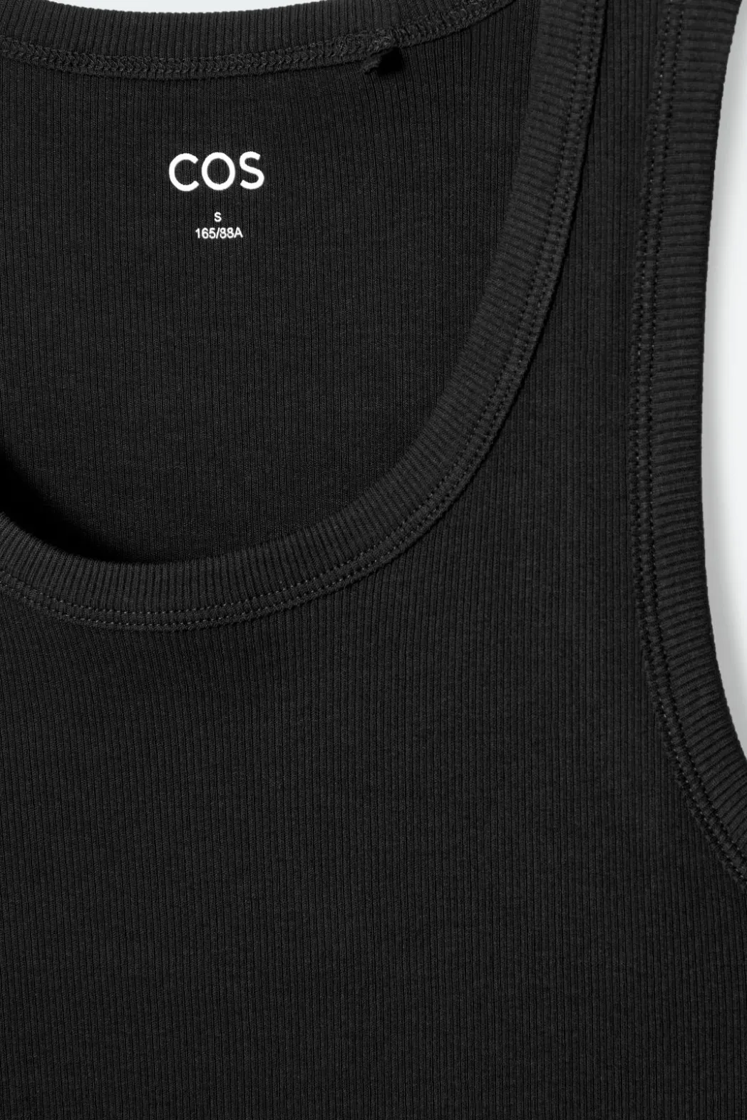 Online COS RIBBED TANK TOP black