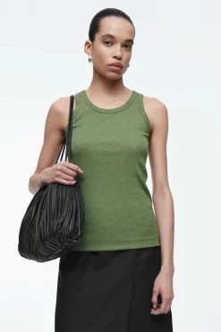 COS RIBBED TANK TOP KHAKI MÉLANGE