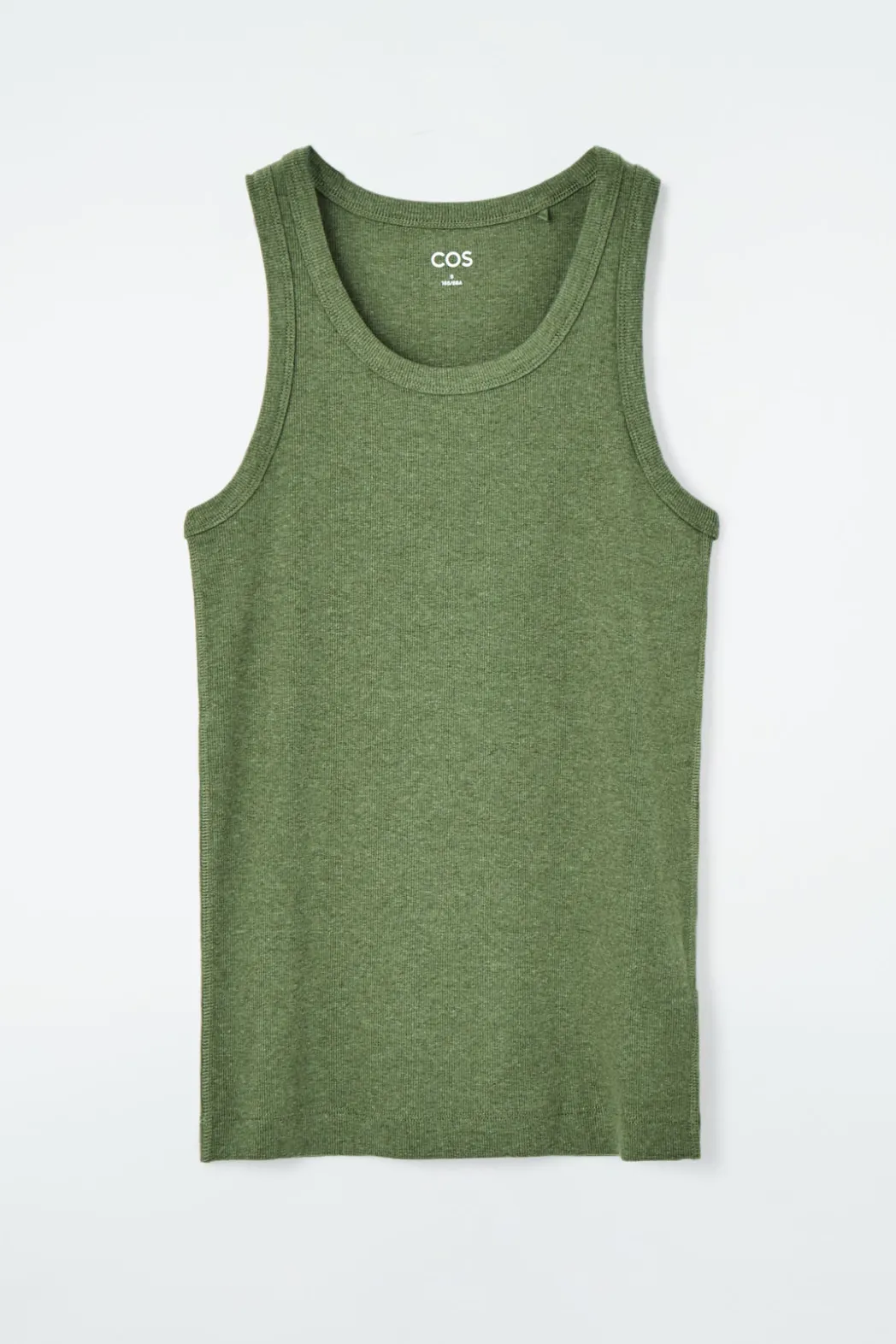 COS RIBBED TANK TOP KHAKI MÉLANGE