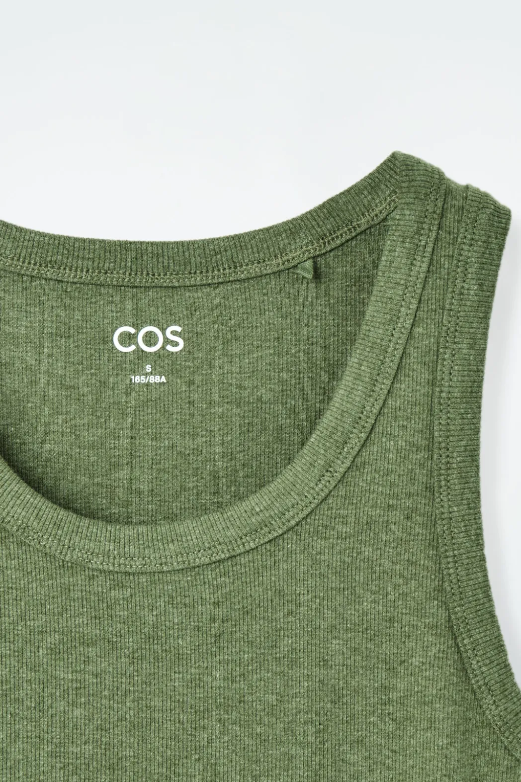 COS RIBBED TANK TOP KHAKI MÉLANGE