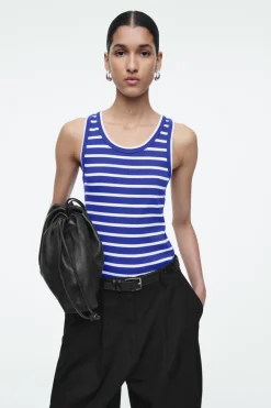 Clearance COS RIBBED TANK TOP BLUE / STRIPED