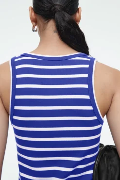 Clearance COS RIBBED TANK TOP BLUE / STRIPED
