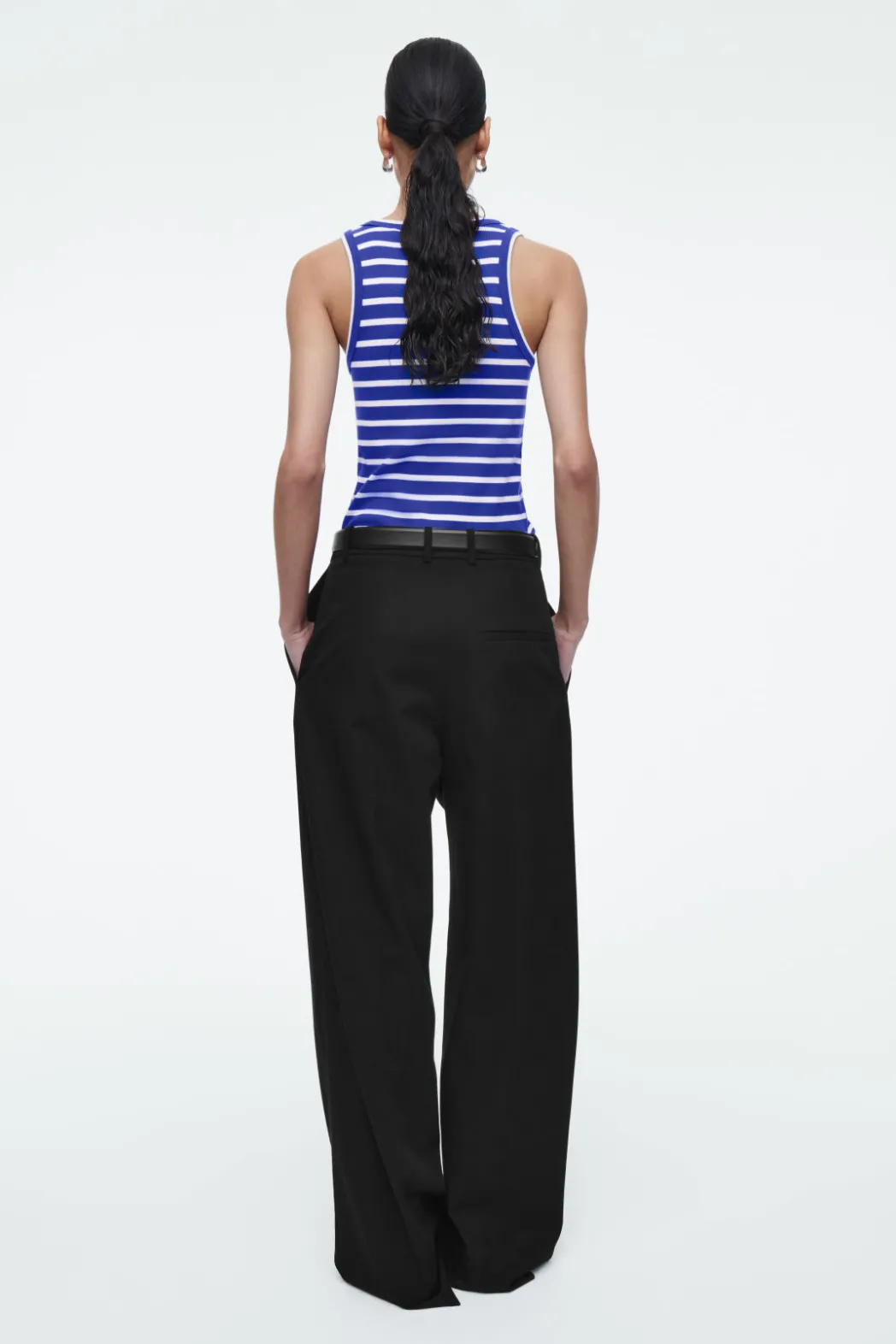 Clearance COS RIBBED TANK TOP BLUE / STRIPED