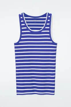 Clearance COS RIBBED TANK TOP BLUE / STRIPED