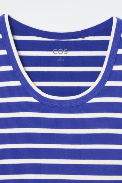 Clearance COS RIBBED TANK TOP BLUE / STRIPED