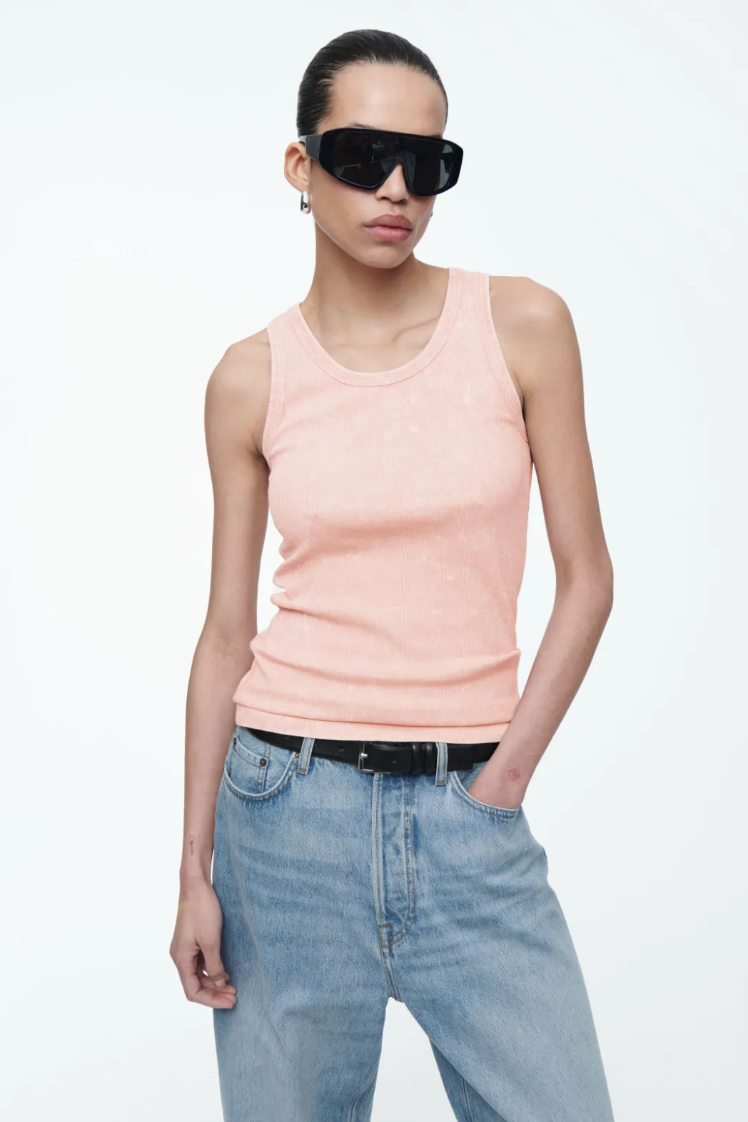 Best COS RIBBED TANK TOP LIGHT PINK