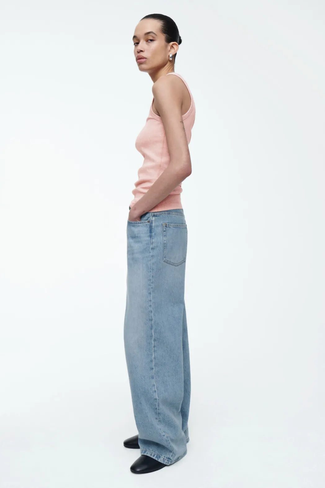 Best COS RIBBED TANK TOP LIGHT PINK