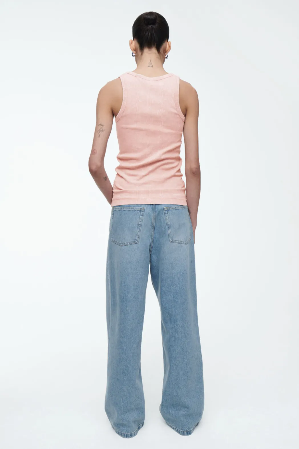 Best COS RIBBED TANK TOP LIGHT PINK