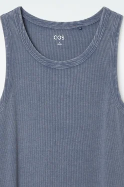 Clearance COS RIBBED TUBE DRESS STEEL BLUE